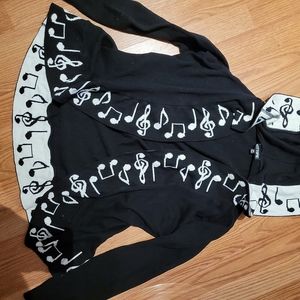 Hot Topic Music note cardigan